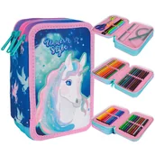 Piórniki - Piórnik Potrójny Z Wyposażeniem Coolpack Jumper 3 Unicorn - miniaturka - grafika 1