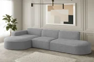 Narożniki - Sofa w kształcie L narożnik MODENA tkanina Ascot szary lewy - miniaturka - grafika 1