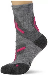 UYN Damskie Lady Trekking 2 w Merino Socks skarpety turystyczne, jasnoszare/różowe, rozmiar uniwersalny - Skarpetki damskie - miniaturka - grafika 1
