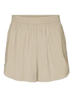 Spodenki damskie - VERO MODA Damskie szorty VMLENA HW WVN Noos, Irish Cream, XS, Irish Cream, XS - miniaturka - grafika 1