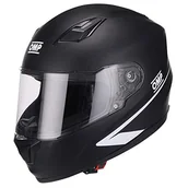 Kaski motocyklowe - Omp Circuit Evo kask matowy czarny rozmiar XXL - miniaturka - grafika 1