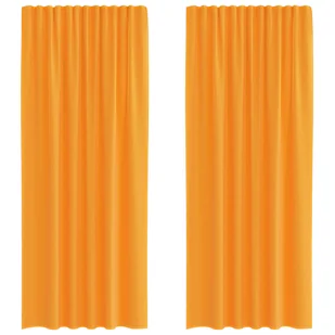 vidaXL Zasłony woalowe z kieszeniami na drążek 2 szt. Pomarańczowe - Zasłony vidaXL Zasłony woalowe z kieszeniami na drążek 2 szt. Pomarańczowe - Zasłony - miniaturka - grafika 1