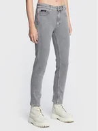 Spodnie damskie - Calvin Klein Jeansy K20K204515 Szary Slim Fit - miniaturka - grafika 1