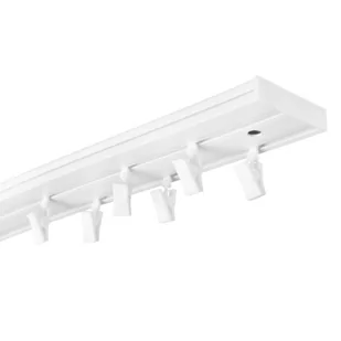 Karnisz PCV II torowy 300 cm z żabkami - Karnisze - miniaturka - grafika 1