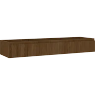Szafki łazienkowe - Mexen Rivel szafka łazienkowa podumywalkowa 160 cm, 1 szuflada, ryflowana , orzech - 91A20-16023-1-BF86 - miniaturka - grafika 1