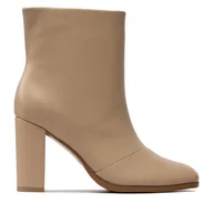 Botki damskie - Botki Simple SL-44-02-000112 Beżowy - miniaturka - grafika 1