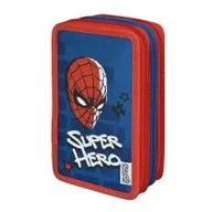 Piórniki - Cass film Piórnik potrójny z wyposażeniem Spider-Man - miniaturka - grafika 1