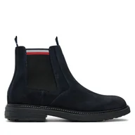 Botki męskie - Sztyblety Tommy Hilfiger Chelsea FM0FM05191 Granatowy - miniaturka - grafika 1