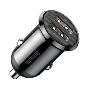 Baseus Grain Pro ładowarka samochodowa 2x USB 4,8 A czarny (CCALLP-01) - Ładowarki samochodowe - miniaturka - grafika 1