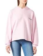 Bluzy damskie - NA-KD Damska bluza z kapturem z przypomnieniem, Jasnoróżowy, M - miniaturka - grafika 1