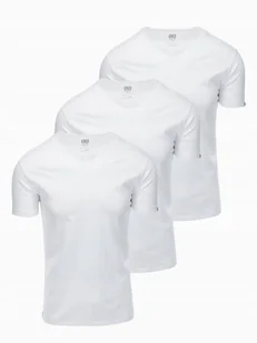 Zestaw męskich bawełnianych koszulek V-neck 3x biały OM-TSBS-0233 V11 XXL - Koszulki męskie - miniaturka - grafika 1