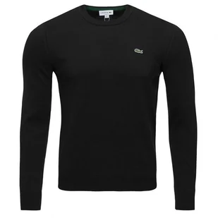 Lacoste sweter męski czarny klasyczny crew-neck L - Swetry męskie - miniaturka - grafika 1