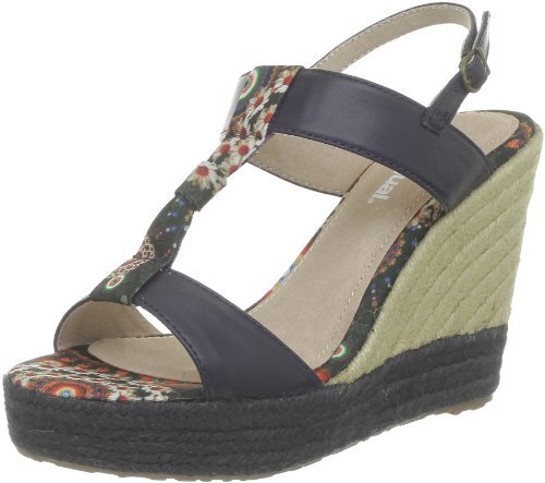 Desigual Sandały damskie Alfo 2 espadryle, czarny, 37 eu