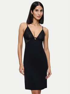 Triumph Koszula nocna Aura Spotlight 10225033 Czarny Regular Fit - Piżamy damskie - miniaturka - grafika 1