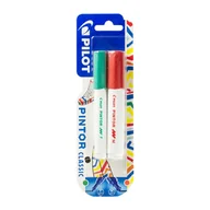 Przybory szkolne - Pilot MARKER PERMANENTNY ZIELONY F + CZERWONY M PILOT 2 SZTUKI - miniaturka - grafika 1