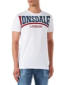 Koszulki męskie - Lonsdale London Creaton męska koszulka Slim Fit, biały, l - miniaturka - grafika 1