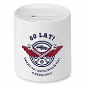 Skarbonki - SKARBONKA PREZENT DLA NA URODZINY 60 60te 60-te z Nadrukiem ze Zdjęciem + Opakowanie na prezent (wzór 03) - miniaturka - grafika 1