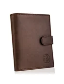 Portfele - Betlewski, Portfel skórzany męski, brązowy - miniaturka - grafika 1