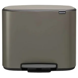 Brabantia Kosz na śmieci kuchenny 36l Bo Pedal Bin 1 komora platynowy 12 14 49 - Kosze na śmieci - miniaturka - grafika 1