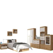 Zestawy mebli dla dzieci - Zestaw Mebli Młodzieżowych 8 Maximus MebloCross Dąb Cremona - miniaturka - grafika 1