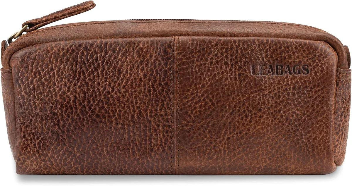 PIÓRNIK SKÓRZANY DUŻY ELEGANCKI NATURALNY WYTRZYMAŁY PRAKTYCZNY ETUI