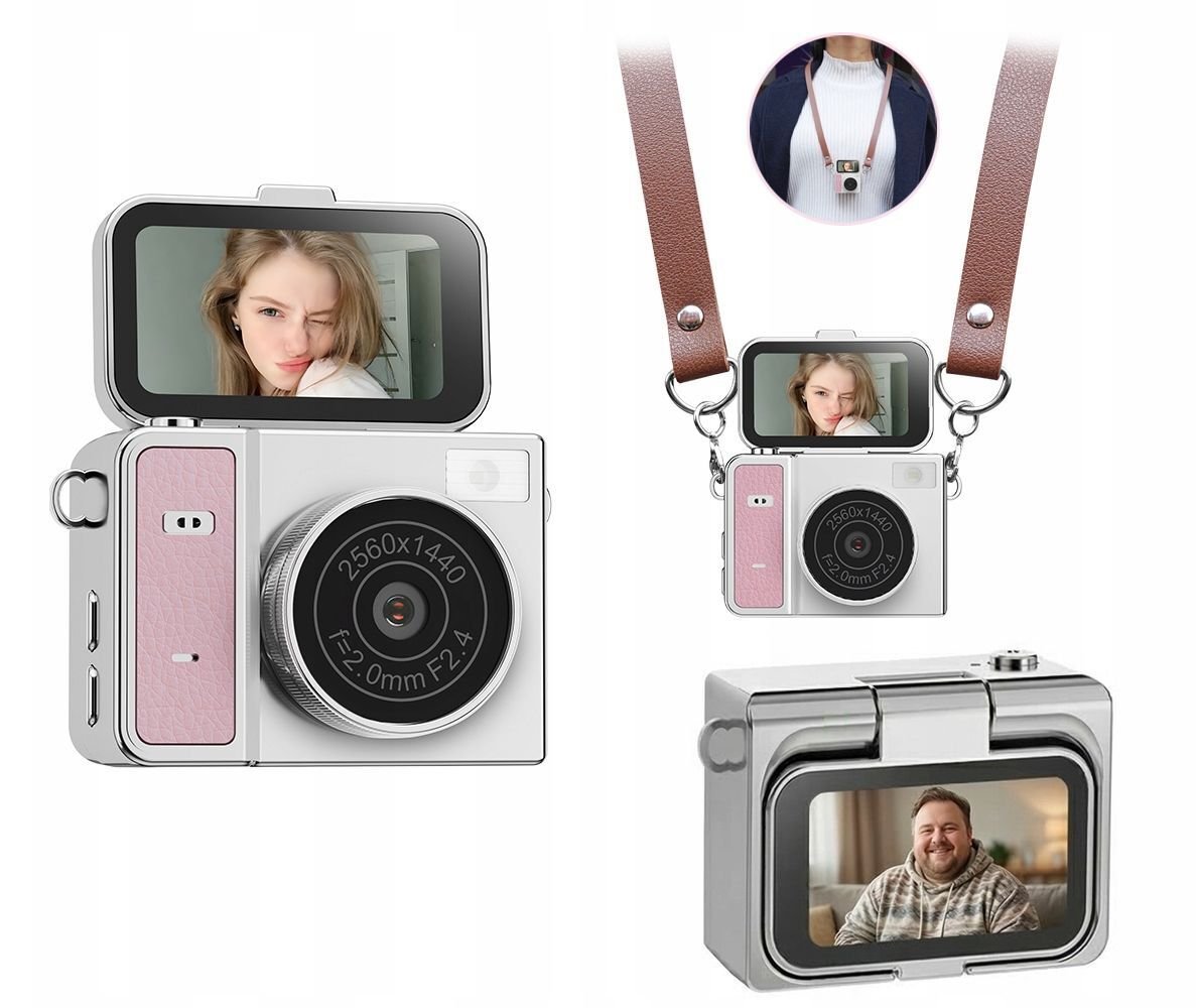 Xrec Mini X7 Retro Video 2k Różowo - Szary