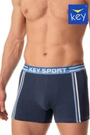 Majtki męskie - Bokserki męskie bawełniane gładkie w spotowym stylu MXH 187 Key - miniaturka - grafika 1