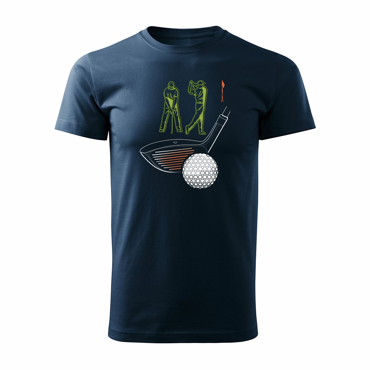 Koszulka golfowa do golfa z golfem golf golfista męska granatowa REGULAR-M