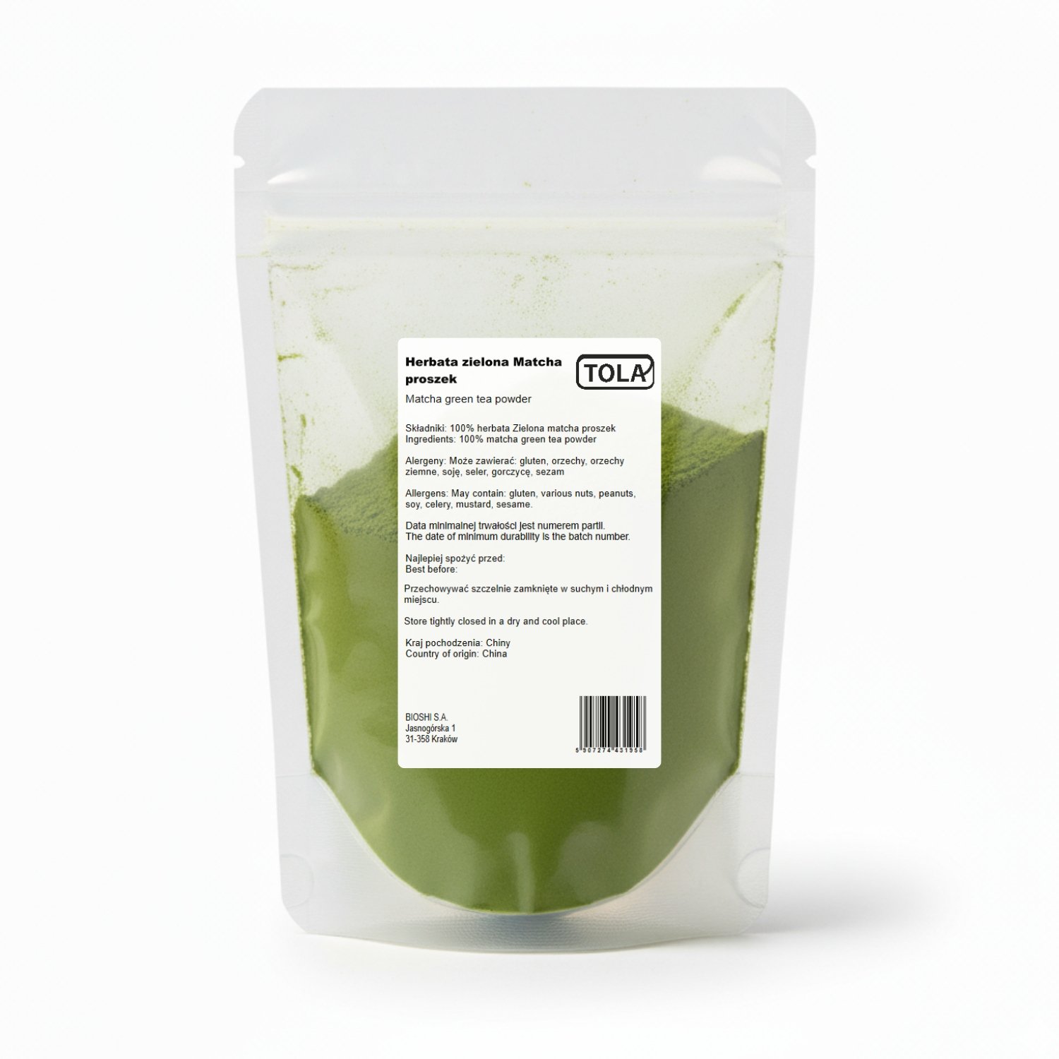 Matcha proszek 2kg naturalny superfood, Tola