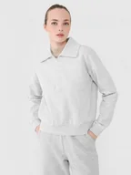 Bluzy damskie - Damska bluza nierozpinana bez kaptura Outhorn OTHWAW24TSWSF1880 - szara - miniaturka - grafika 1