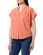 Koszule męskie - Springfield Koszula Męska, Dekolt Mao, Krótki Rękaw, Bawełna, Pomarańczowy, 34 - miniaturka - grafika 1