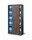 Szafa metalowa z drzwiami przesuwnymi KUBA: antracytowa/orzech 90x185 cm (1384), loftowa, na dokumenty