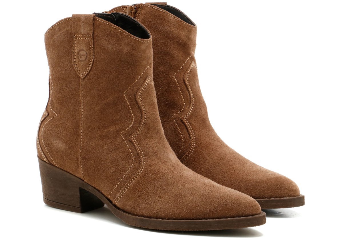 TAMARIS DAMSKIE BOTKI BRĄZOWE SKÓRZANE 36 J6A