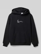 Swetry dla chłopców - Bluza o kroju regular fit z mieszanki bawełny z kapturem i nadrukiem z logo - miniaturka - grafika 1