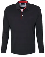 Koszulki męskie - LONGSLEEVE męski koszulka z kołnierzykiem bawełniana GOTI czarna M - miniaturka - grafika 1