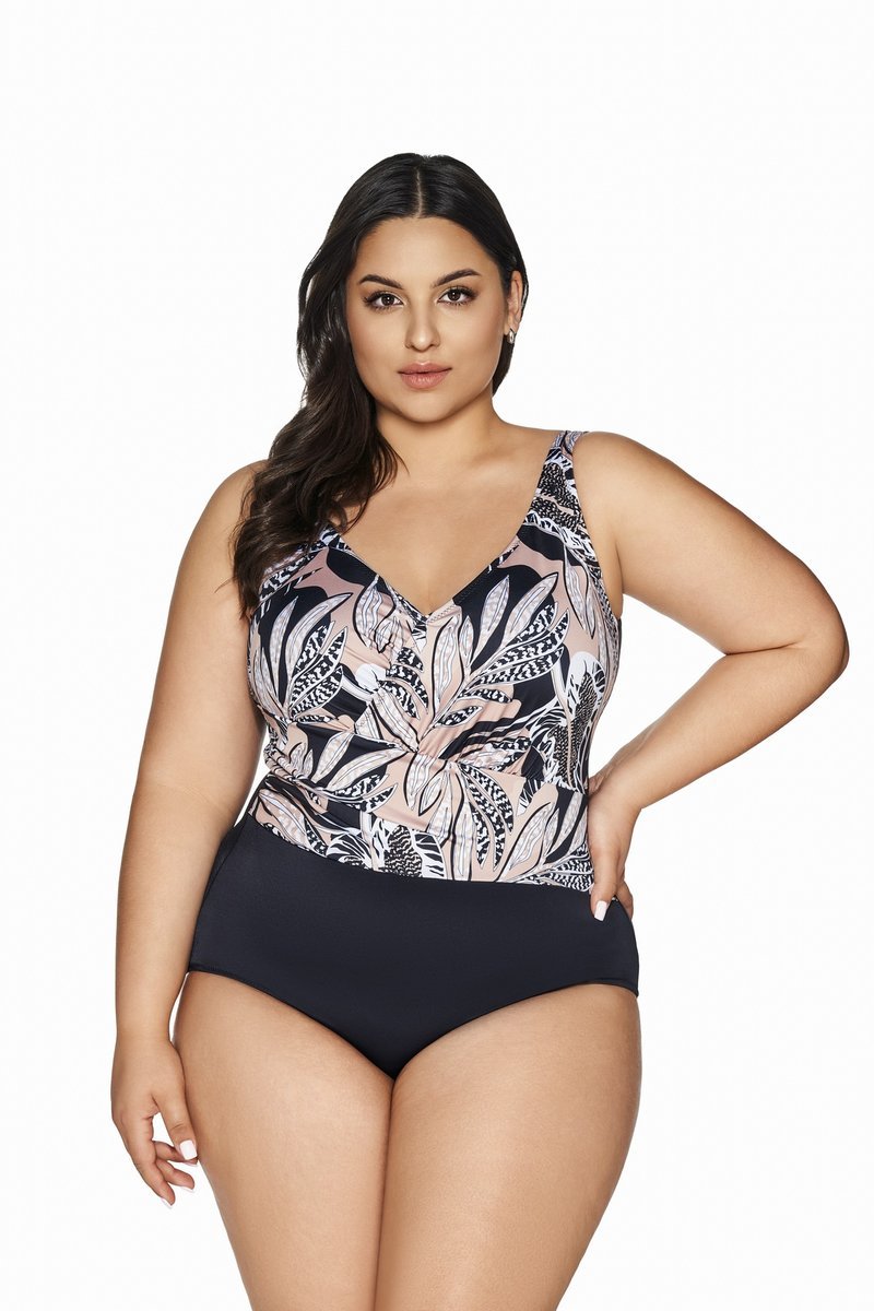 Strój kąpielowy jednoczęściowy padded SKJ 61 czarny latte 95B