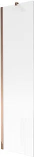 Mexen Next parawan nawannowy 1-skrzydłowy 50 x 150 cm, prążki, różowe złoto - 895-050-000-00-09-60 - Parawany nawannowe - miniaturka - grafika 1