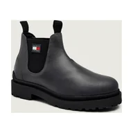 Sztyblety męskie - Tommy Jeans Skórzane sztyblety CHELSEA - miniaturka - grafika 1