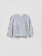 Bluzy dla dziewczynek - Reserved - Wielokolorowy sweter - lawendowy - miniaturka - grafika 1