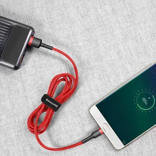 Baseus Cafule Cable wytrzymały nylonowy kabel przewód USB / micro USB QC3.0 2.4A 1M czerwony (CAMKLF-B09) - Kable USB - miniaturka - grafika 5