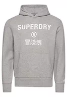 Bluzy męskie - Superdry Męska bluza z kapturem, Szary Marl, L - miniaturka - grafika 1
