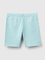 Spodenki dla niemowląt - Benetton Szorty w kolorze błękitnym - miniaturka - grafika 1