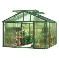 Szklarnie ogrodowe - GFP szklarnia Asteria 22 Light 311x311 cm - grube panele poliwęglanowe ok. 12 mm - kolor: zielony - miniaturka - grafika 1