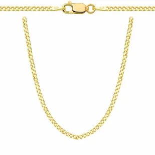 OPRAVA POZŁACANY SREBRNY ŁAŃCUSZEK PANCERKA 925 585 - 2MM 60cm - Łańcuszki - miniaturka - grafika 1