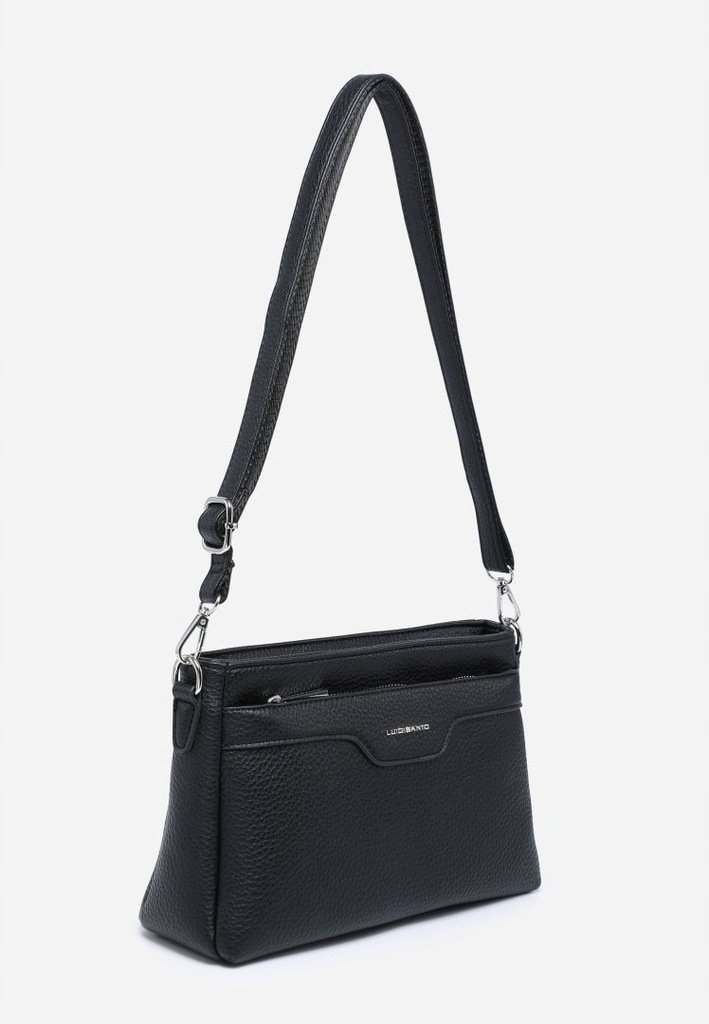 Elegancka Stylowa Listonoszka Torebka Damska Czarna LUIGISANTO Na Ramię