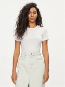 Koszulki i topy damskie - Pieces T-Shirt Irene 17082526 Biały Slim Fit - miniaturka - grafika 1