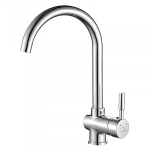 LAVEO BKU 068D LETE Bateria zlewozmywakowa stojąca z wylewką U Jednouchwytowa Sposób montażu: stojący Głowica: 35 mm Zasięg wylewki: 182 mm Wykończenie: chrom - Baterie kuchenne - miniaturka - grafika 1