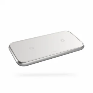 ZENS Dual Aluminium Wireless Charger - ładowarka bezprzewodowa do dwóch urządzeń (2x10W), z możliwością ładowania trzeciego urządzenia przez kabel (white) - Ładowarki do telefonów - miniaturka - grafika 1