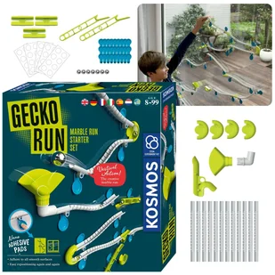 Gecko Run Elastyczny, pionowy tor do kulek Kosmos - zestaw startowy, zabawka konstrukcyjna 8+ - Klocki - miniaturka - grafika 1
