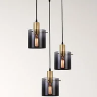 Lampy sufitowe - Rabalux LAMPA wisząca DONATI 5223 szklana OPRAWA zwis kaskada przydymiony złoty 5223 - miniaturka - grafika 1